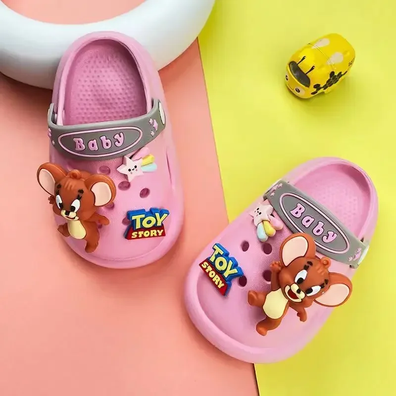 

Summer Slippers Garden Clogs Shoes Boys Girls Beach Sandal Kids Lightweight Breathable Cute Cartoon Slip On Mules Baby Slipper