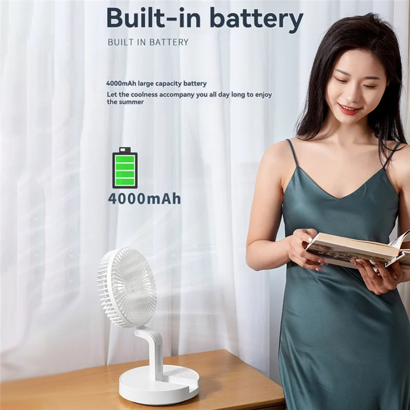 Portable Versatile 4-Season Fan With Flexible Wireless Folding Wall Hanging Year-Round Comfort A62X