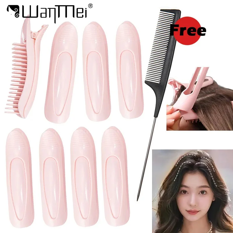 Haarwurzel-Set, Volumen, Heatless Lazy Rollers Clip, keine Hitze, voluminöse, flauschige Haarnadeln, tragbares Beauty-Styling-Zubehör