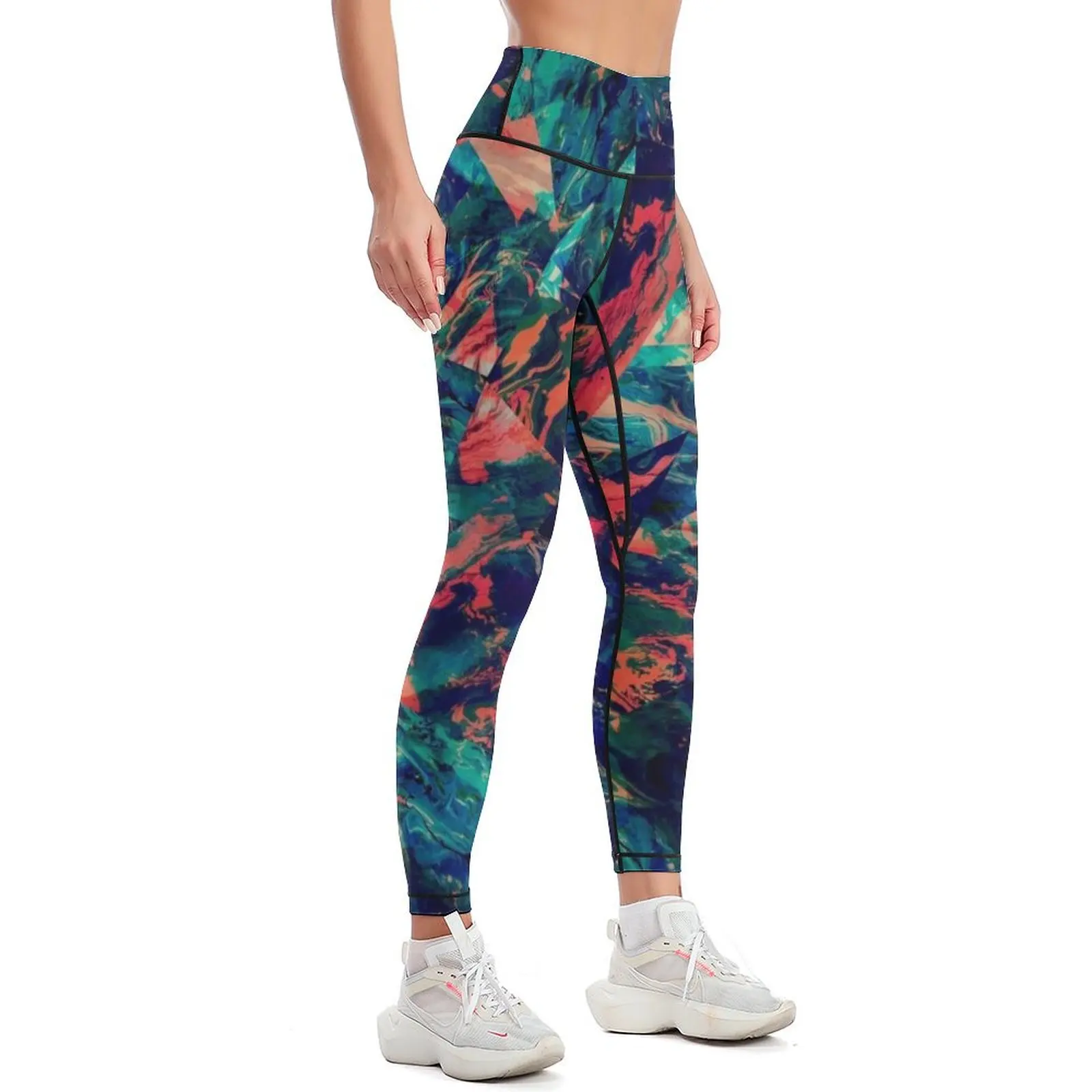 Galactic Marble Leggings sporty woman push up Women's pants sports for gym Womens Leggings