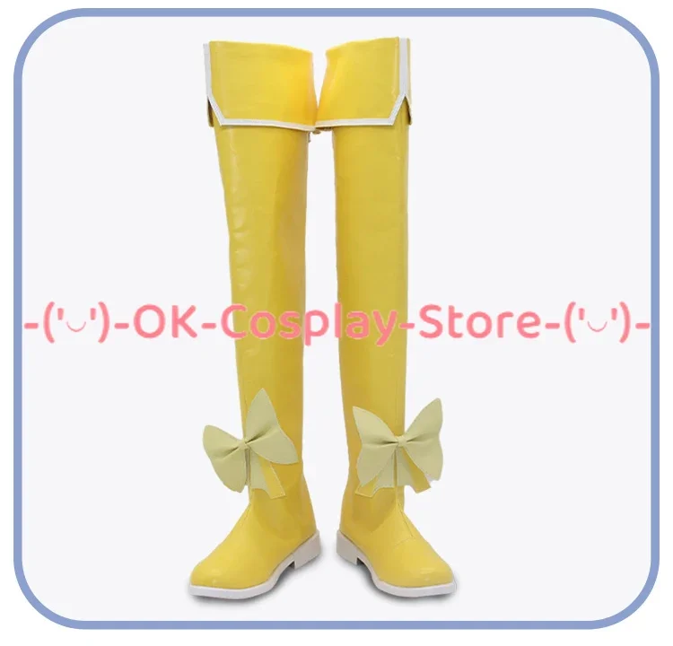 Anime Gushing Over Magical Girls Tenkawa Kaoruko Cosplay PU Leather Shoes Halloween Carnival Boots Roleplay Prop Custom Made