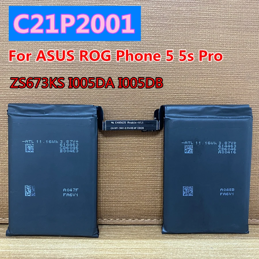 New Original C21P2001 6000mAh Battery for ASUS ROG Phone 5 5s Pro ZS673KS I005DA I005DB High Quality Cell Phone Batteries