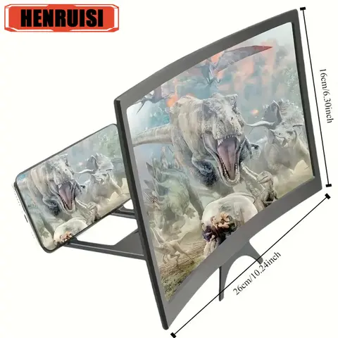 3D HD 전화 증폭기 12 인치 대형 스크린 곡선 스크린 스마트 폰 스탠드가있는 휴대 전화 화면 돋보기 영화 비디오 확대 3D HD 전화 증폭기 12 인치 대형 스크린 곡선 스크린 스마트 폰 스탠드가있는 휴대 전화 화면 돋보기 영화 비디오 확대