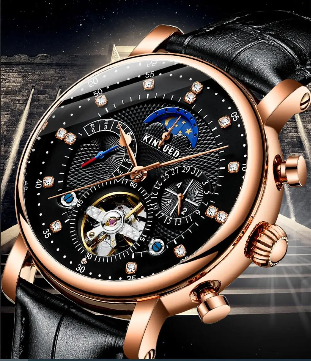 2024 Multi functional luxury Top Brand fashion Men's Watch business tourbillon metal wristwatch Automatic Mechanical Watches New