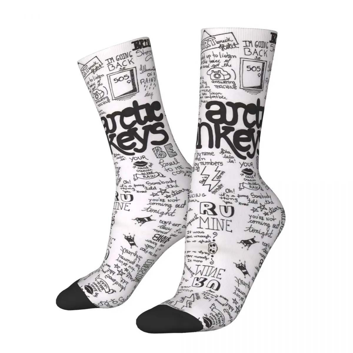 Arctic Monkeys Inspired cosy Unisex Socks,Warm Happy 3D printing Socks,Street Style Crazy Sock