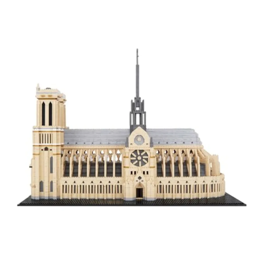 Bouwstenen Architectuur Notre Dame de Paris Model Micro Mini Blokken Creatieve bouwstenen Set 7380-delig