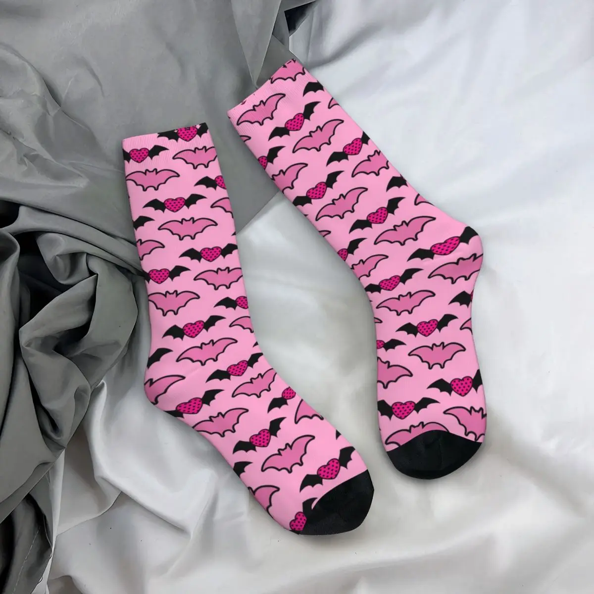 Autumn Winter Crazy Design Women Men Monster High Anime Socks Pink Sweat Absorbing Football Socks