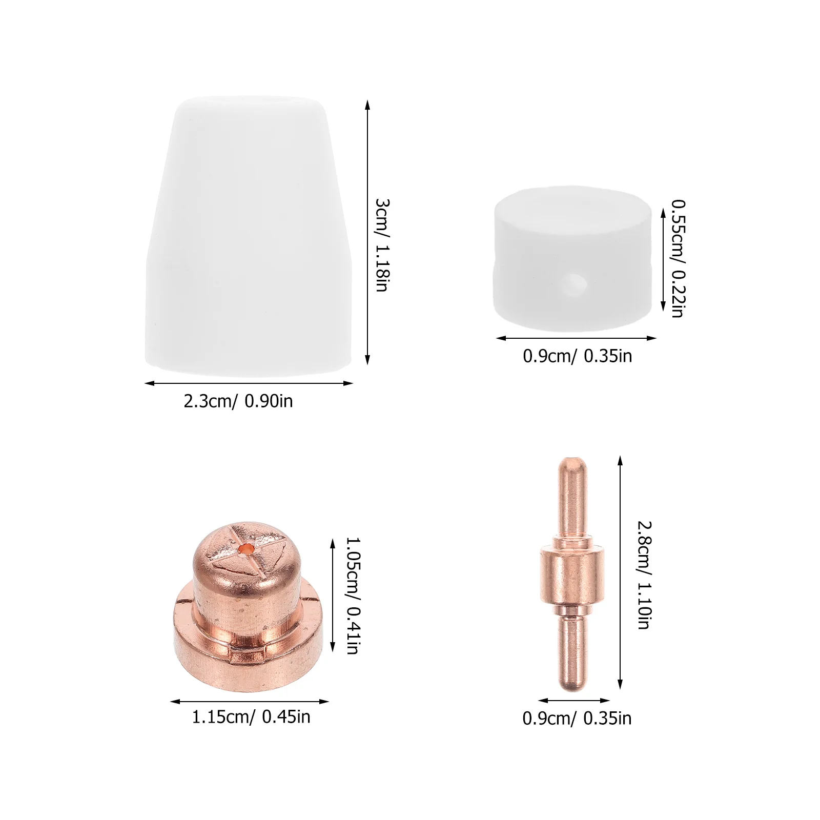 Kit de accesorios de corte por Plasma, 40 Uds., cubierta protectora de boquilla Lg40, juego de difusor para consumibles de cortador de Plasma de alta temperatura