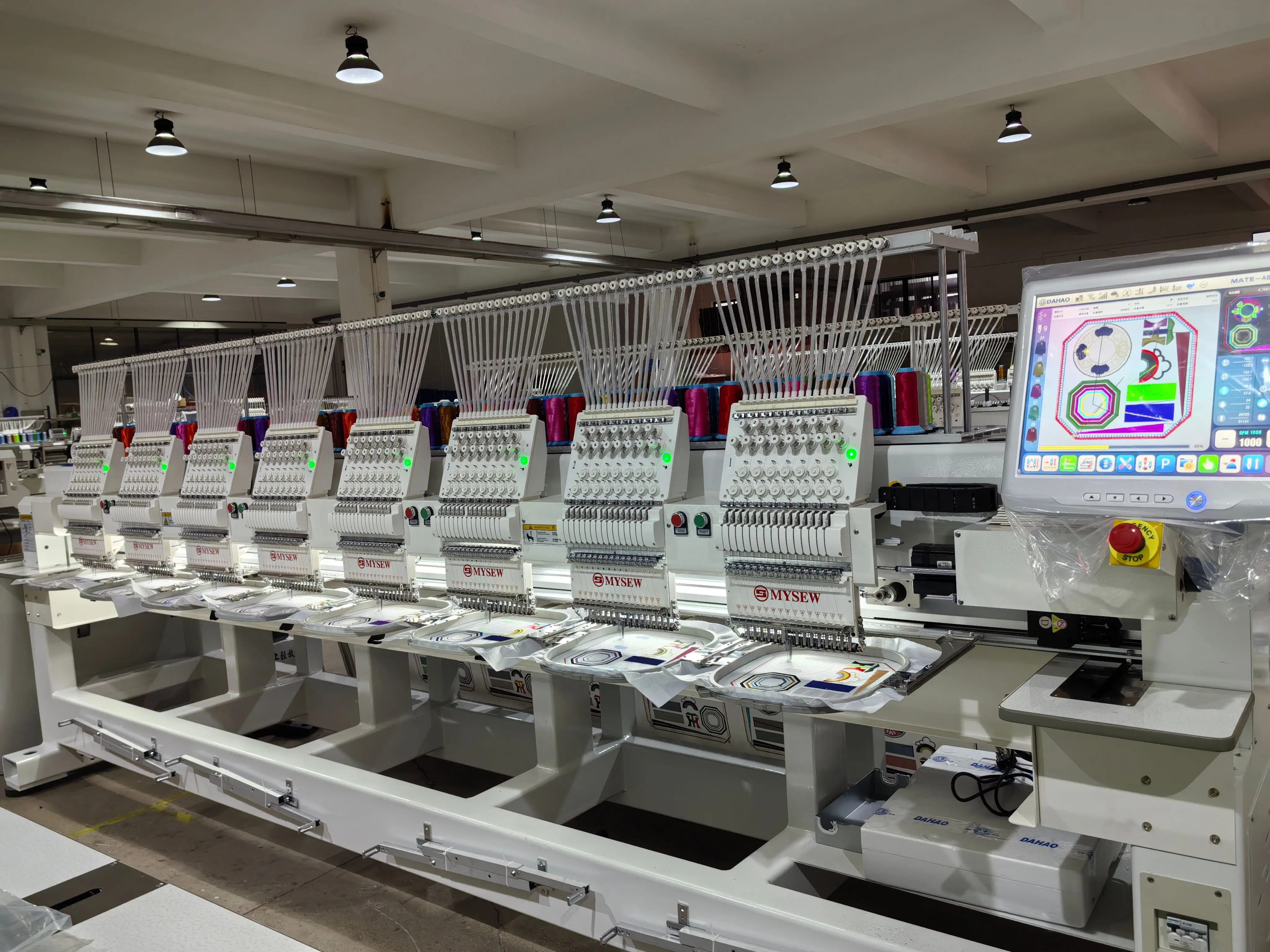 MFGS 1508 Professional 8 Head 15 Multi   T Shirt Automatic Industrial Computerized Embroidery Machine Price in Bangladesh view 3