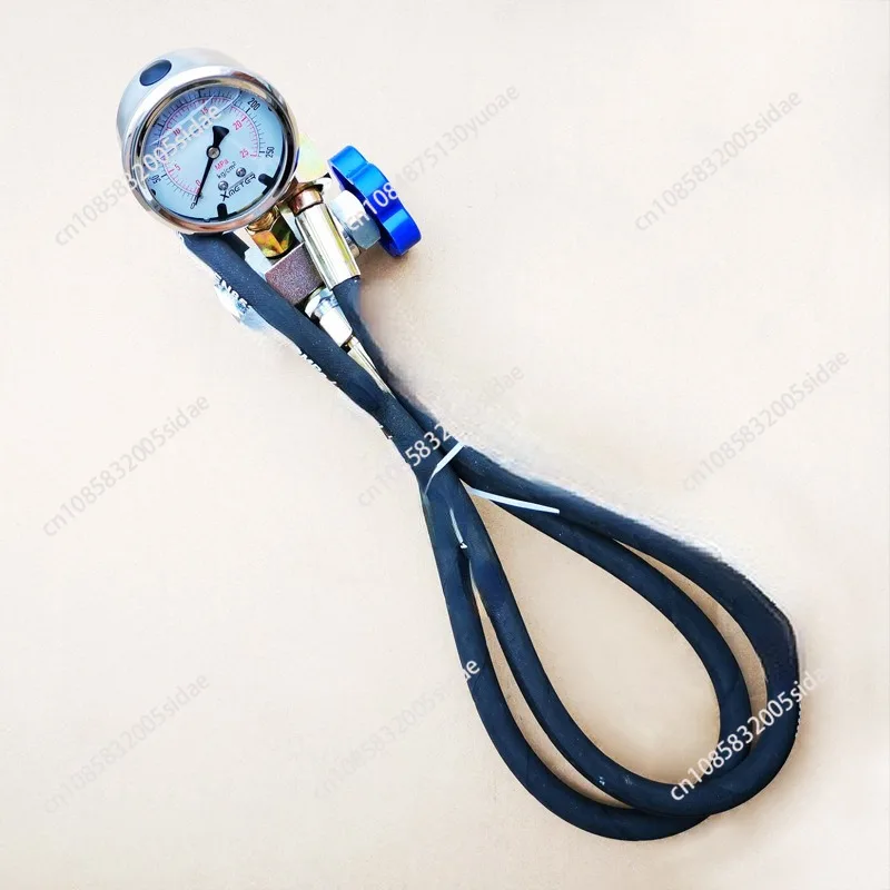 For 0-400Bar 6000Psi Pressure Gauge Test Kit    Hydraulic Accumulator Nitrogen Charging Valve Five Types of Adapters