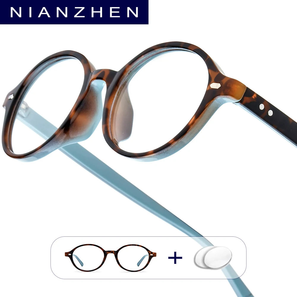 NIANZHEN Progressive Brillen Benutzerdefinierte Photochrome Myopie Optische Linse Brillen Frauen Oval Brillen TR90 Rahmen 72351
