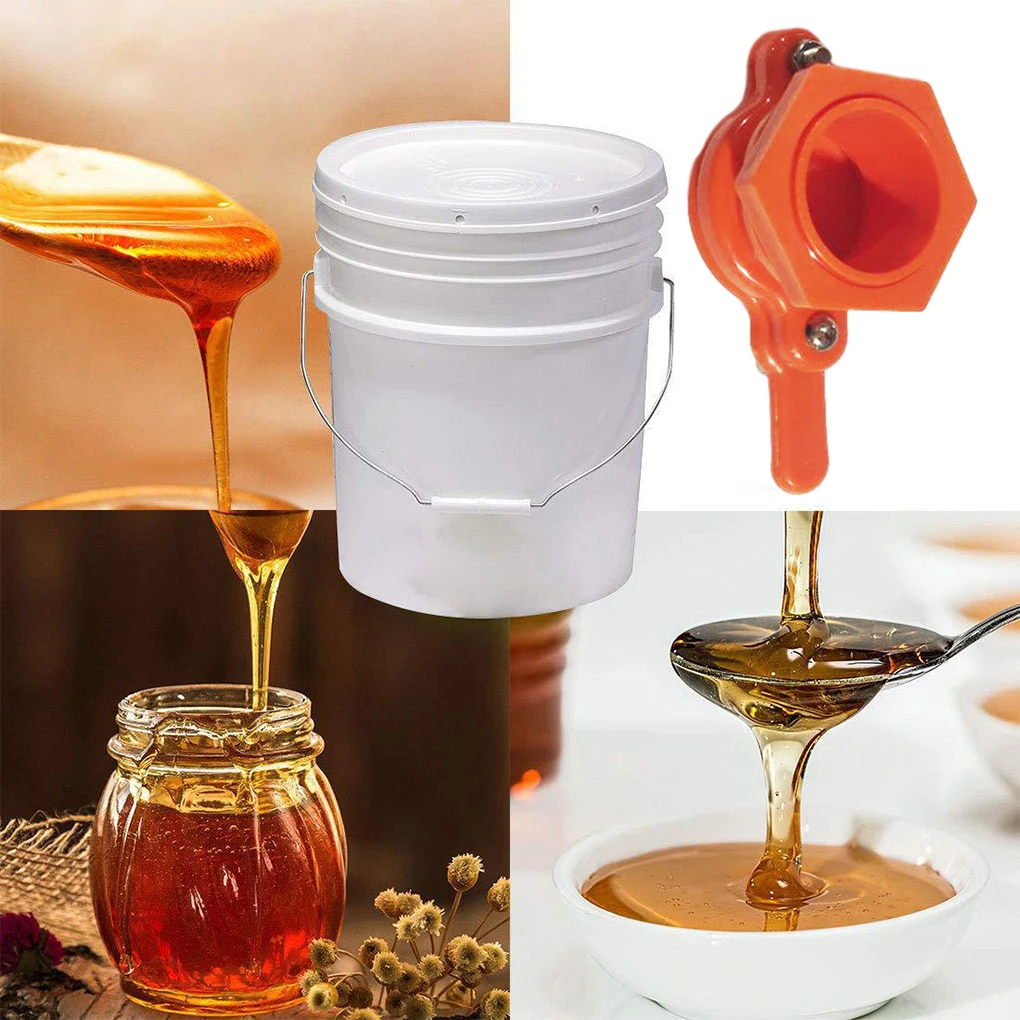 

1pcs Honey Gate Valve Beekeeping Bottling Tool Threaded Interface Plastic Tap for Honey Extractor Bucket Honey Gate valve