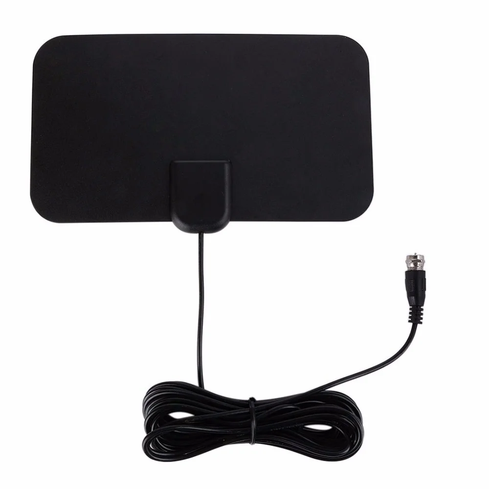 Latest Design 1080P Digital Hdtv Antenna 25 Miles Range Indoor Flat Dvb-T2 Tv Antenna With Euro Adapter