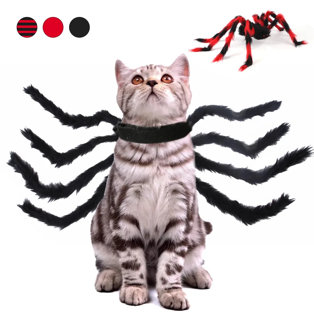 Pet Cosplay Clothes Halloween Costumes Spider Funny Harness For Party Cat Supplies Dog Clothing Dress-up Accessories Navidad