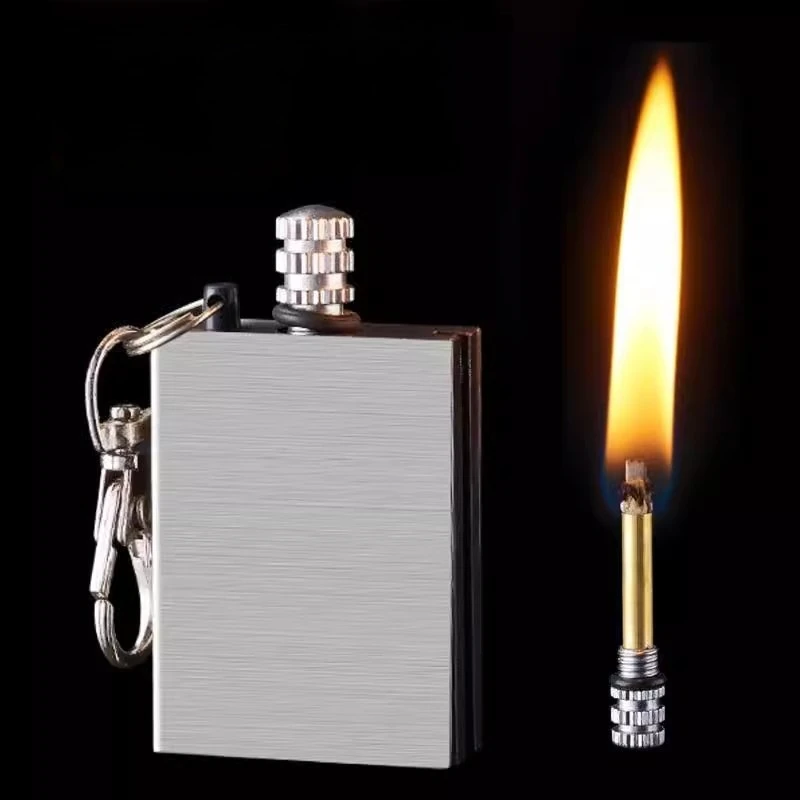 Wanci Match Keychain Waterproof Creative Ignition Safety Match Stick Stainless Steel Lighter Waterproof Cigarette Lighter - Image 5