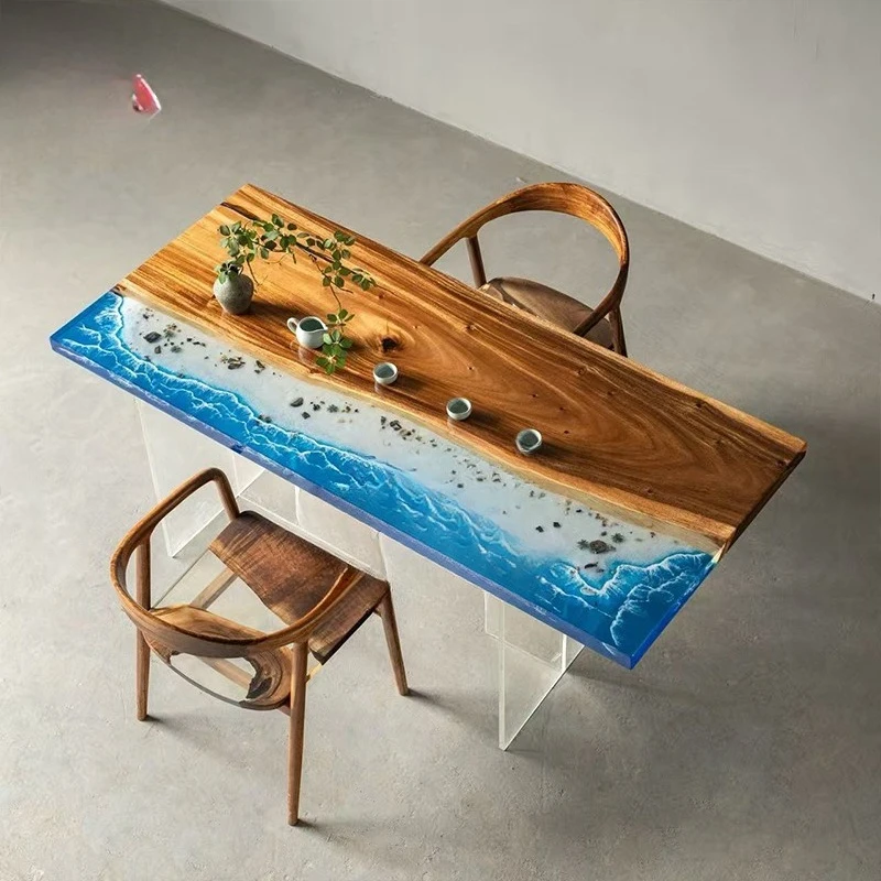 

Resin table Desk Reception table and chairs Bar Cafe