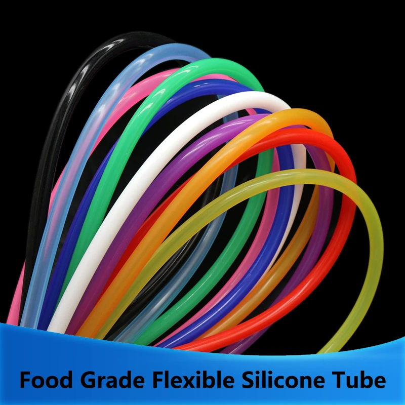 

1/5/10 м гибкая силиконовая трубка ID 4, 5, 6 мм, красочная автомобильная мотоциклетная нетоксичная мягкая резиновая водопроводная трубка, пищевой шланг