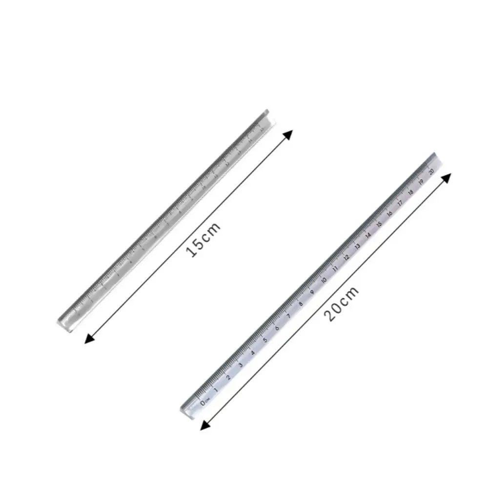 5PCS Strumento di misurazione Studenti Regalo 15/20CM Trasparente Disegno Righello Scala Righello Righello Triangolo Righello