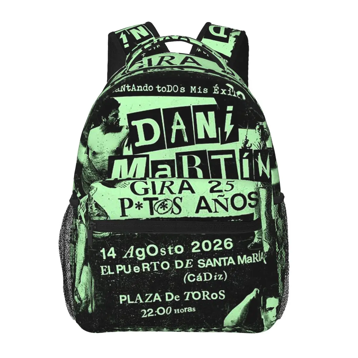 

Dani Martin Que Caro Es El Tiempo Tour Merch Rock Band Student Backpack School Bag Daypack for Boys Girls Bookbag Shoulder Bags