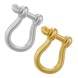 ZHUKOU Gold color U Shape Clasp hooks For Women Handmade Bracelet Jewelry brass Clasp hooks Accessories Wholesale VK146