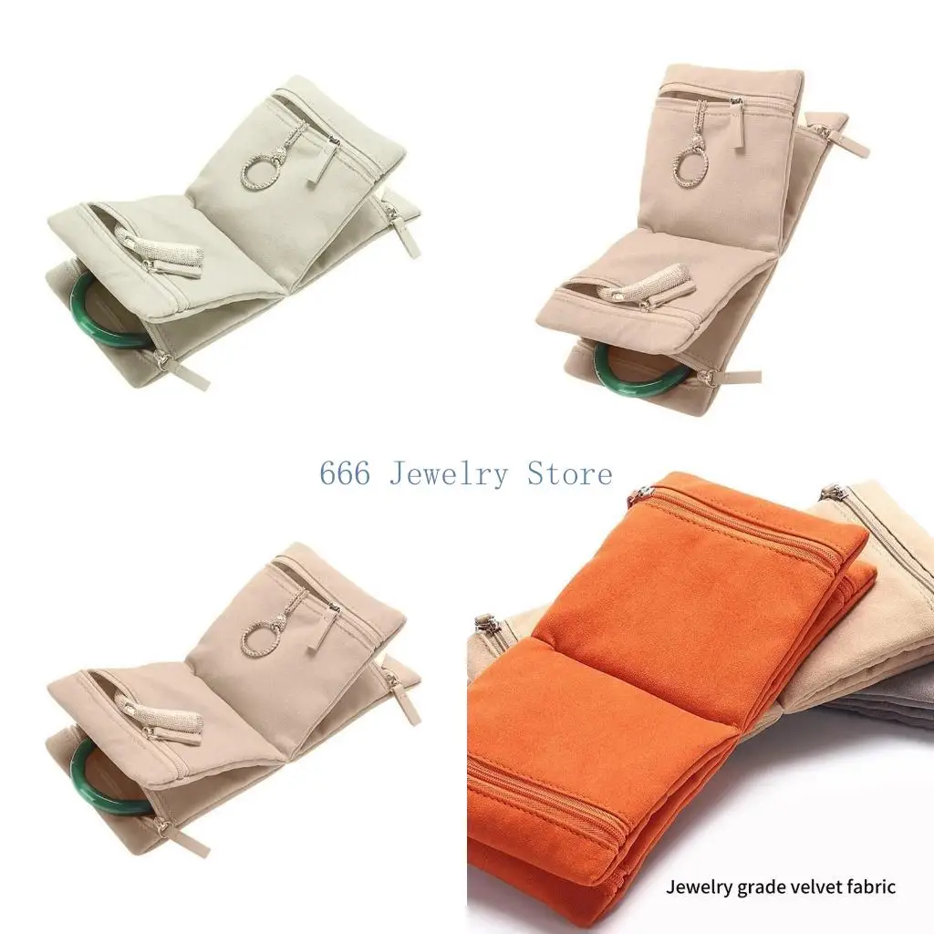 

F2TD Прочный фланелевой мешочек для ювелирных изделий с несколькими секциями для путешествий и домашней организации