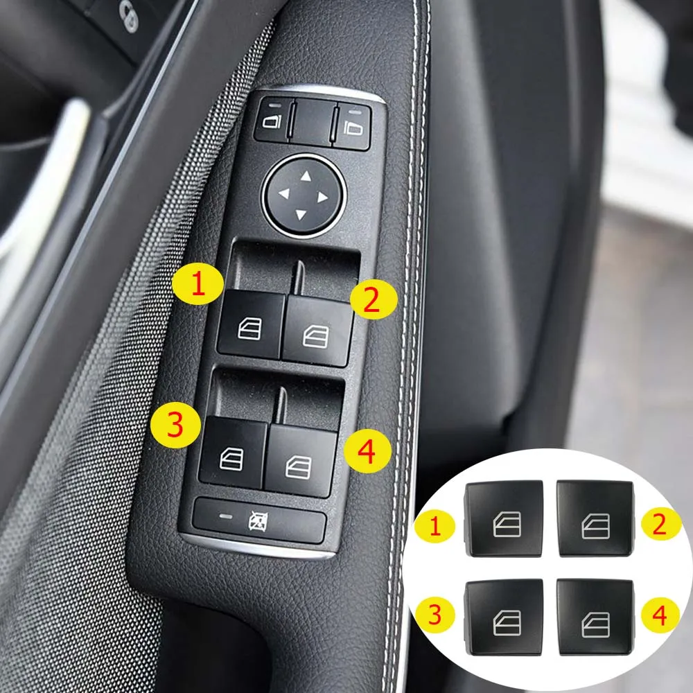 Car Window Switch Button Cover Cap For Mercedes Benz A B C E G GLK GLA CLA GLE GLS CLS ML GL W176 W246 W204 W212 X204 W156 W117