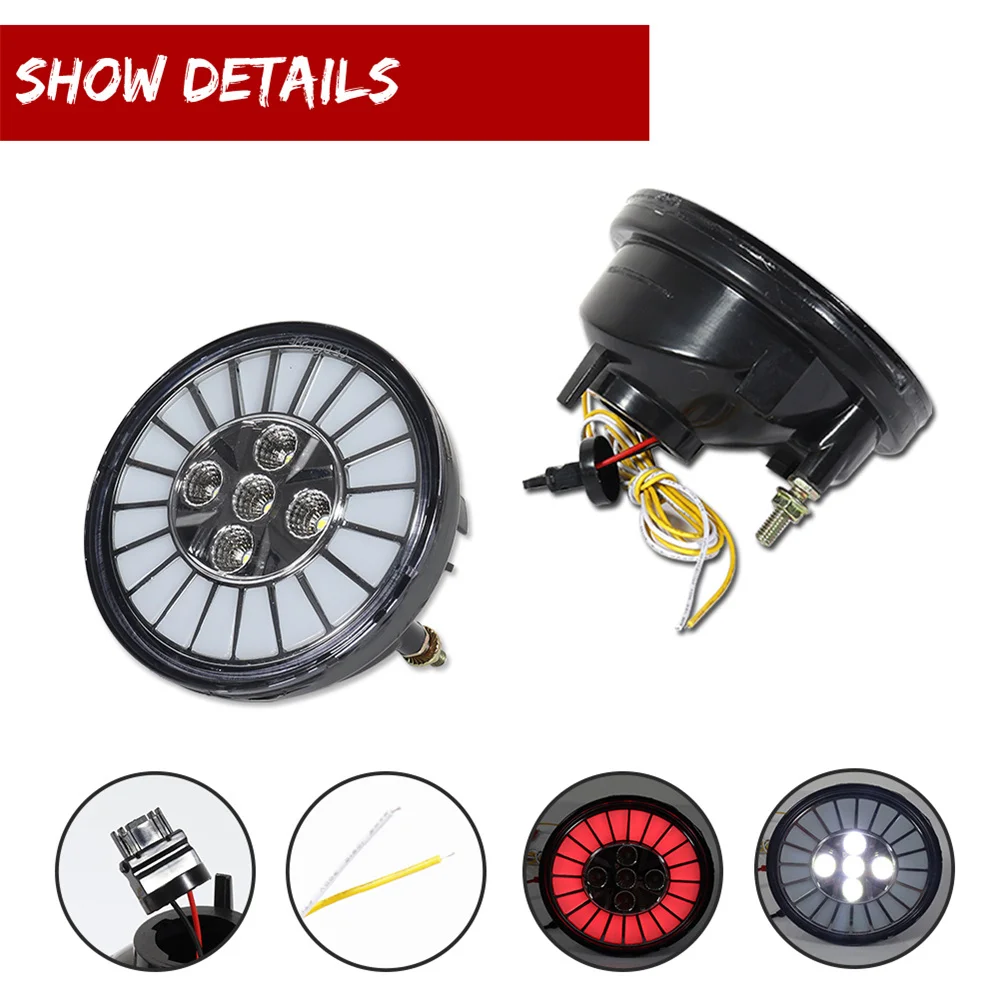 2-In-1 Achterbumper Reflector Achterlichten Rood Led Remlicht Wit Back-Up Achteruitrijlicht Voor Gmc Gezant Jimmy Voor Pontiac Zonnewende