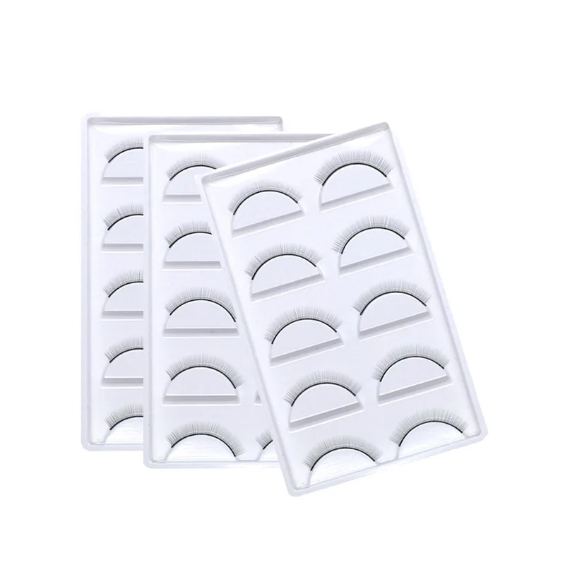 Pestañas postizas profesionales para entrenamiento, herramienta de maquillaje para extensión de pestañas, 5 pares, práctica de enseñanza, injerto Natural