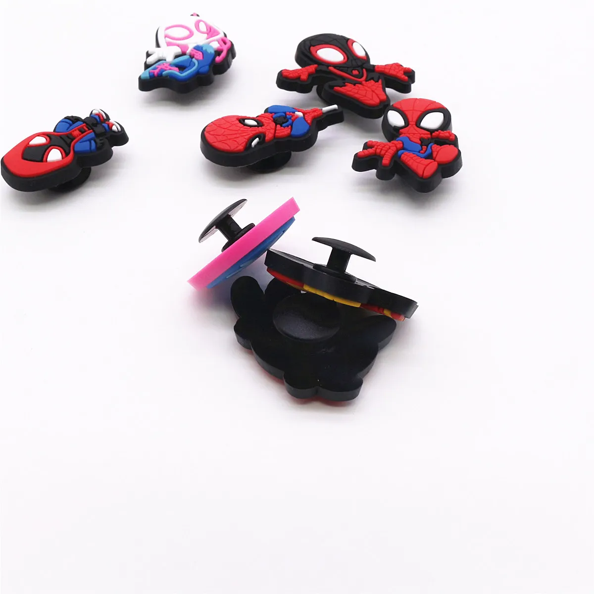 1pcs Marvel's Spider-Man Shoe Charms Cartoon Superhero Clog Pins Sandal Decorations Shoe Accessories Slippers Buckle Gifts image 5