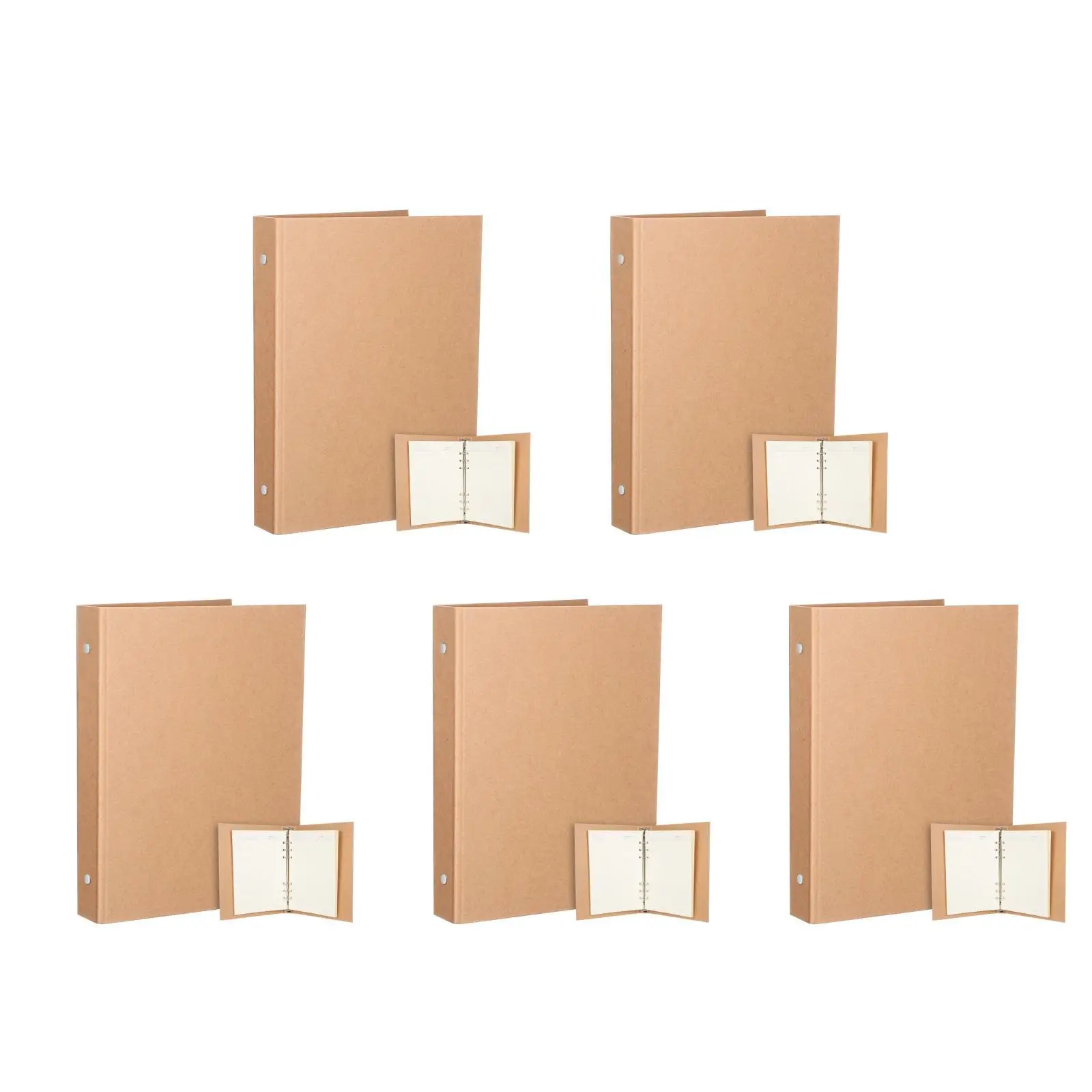

5pcs Set of 5 Notebook Planner Binder Cover Protectors for Journal School Loose-leaf Folder