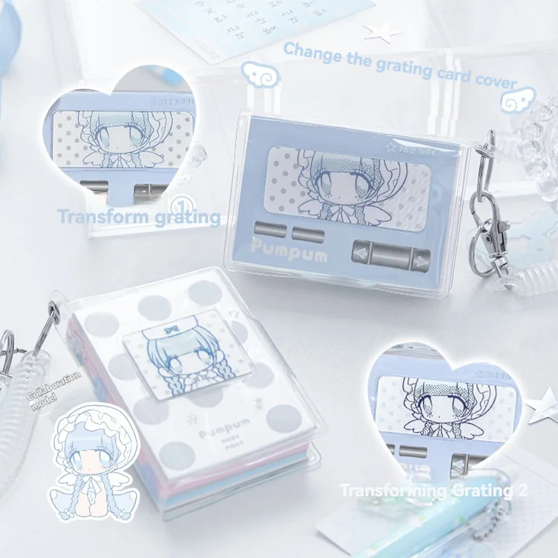1PC Pumpum Co Branded Mini Notebook Korean Wave Point Mini Notebook Portable Notebook High Beauty Grating Handbag