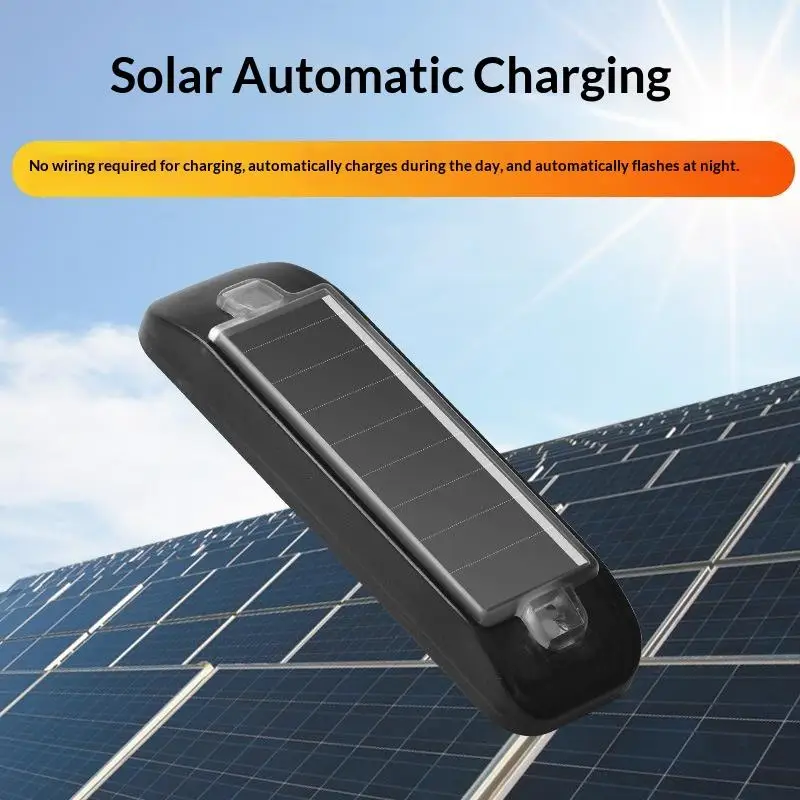 Solar Car Dummy Alarm Light Wireless LED Flashing Anti-Theft Warning Lamp for Auto Vehicle Security