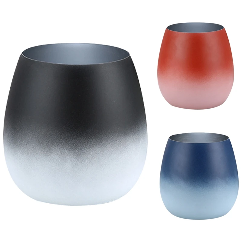 

New Gradient Champagne Bucket Stainless Steel Ice Bucket Creative Eggshell Ice Wine Cooler Home Bar KTV Beer Bucket Decor