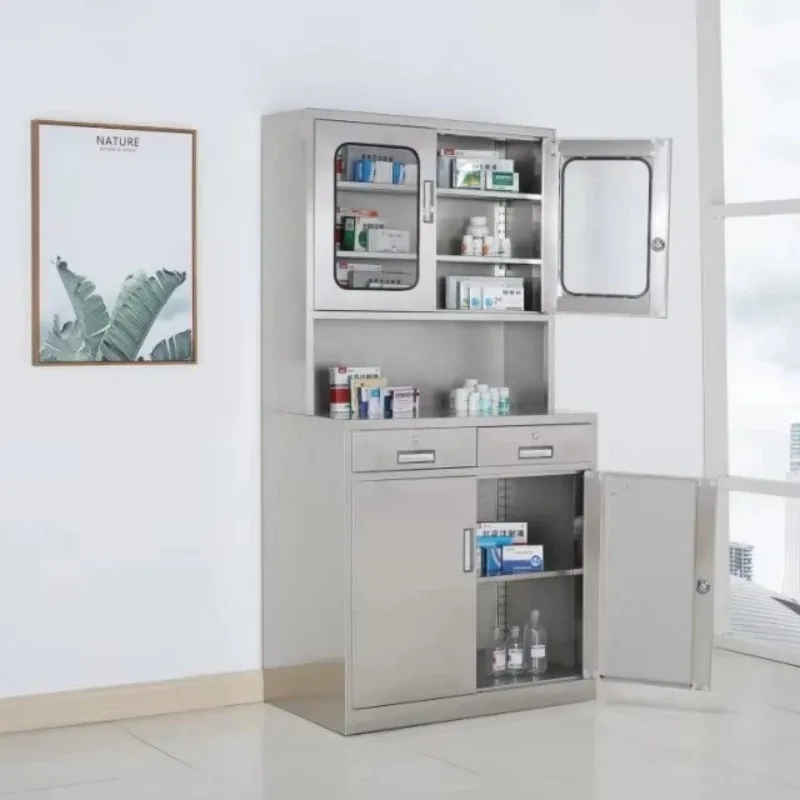 Modern stainless steel medical laboratory cabinet hospital furniture storage cabinet