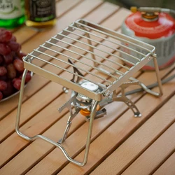 Bbq Grill Multifunctionele Opvouwbare Kampvuurgrill Draagbare Roestvrijstalen Camping Grill Rooster Gasfornuis Buiten Bbq Rack