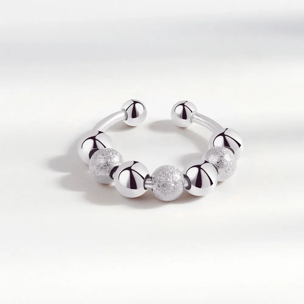 Women's Adjustable Crystal Flower Fidget Ring
