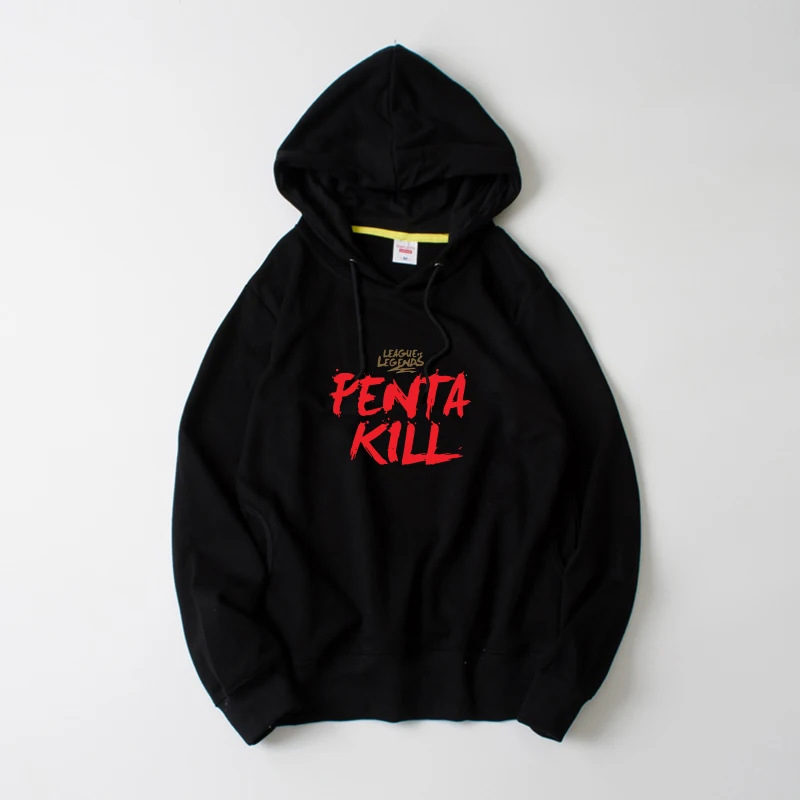 

Мужская толстовка Penta Kill Large Sc Special Loose с капюшоном, из хлопка и полиэстера, с принтом, повседневная, молодежная, в китайском стиле