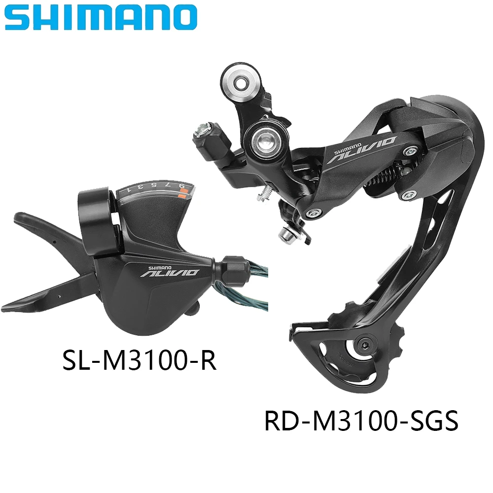 SHIMANO M3100 Derailleur Kits SL-M3100-R Right Shift Lever RD-M3100-SGS Rear Derailleur For MTB Bike Original Bicycle Parts