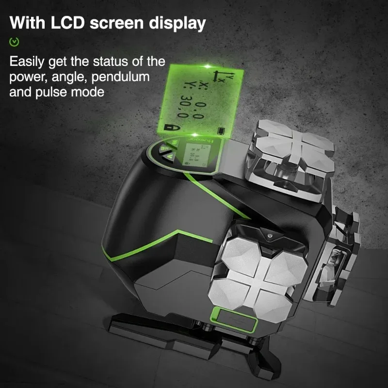 

Huepar S04CG 360 Self-leveling Bluetooth Function&Outdoor Pulse Mode 4D Green Beam line nivel las 16 Line Las Level