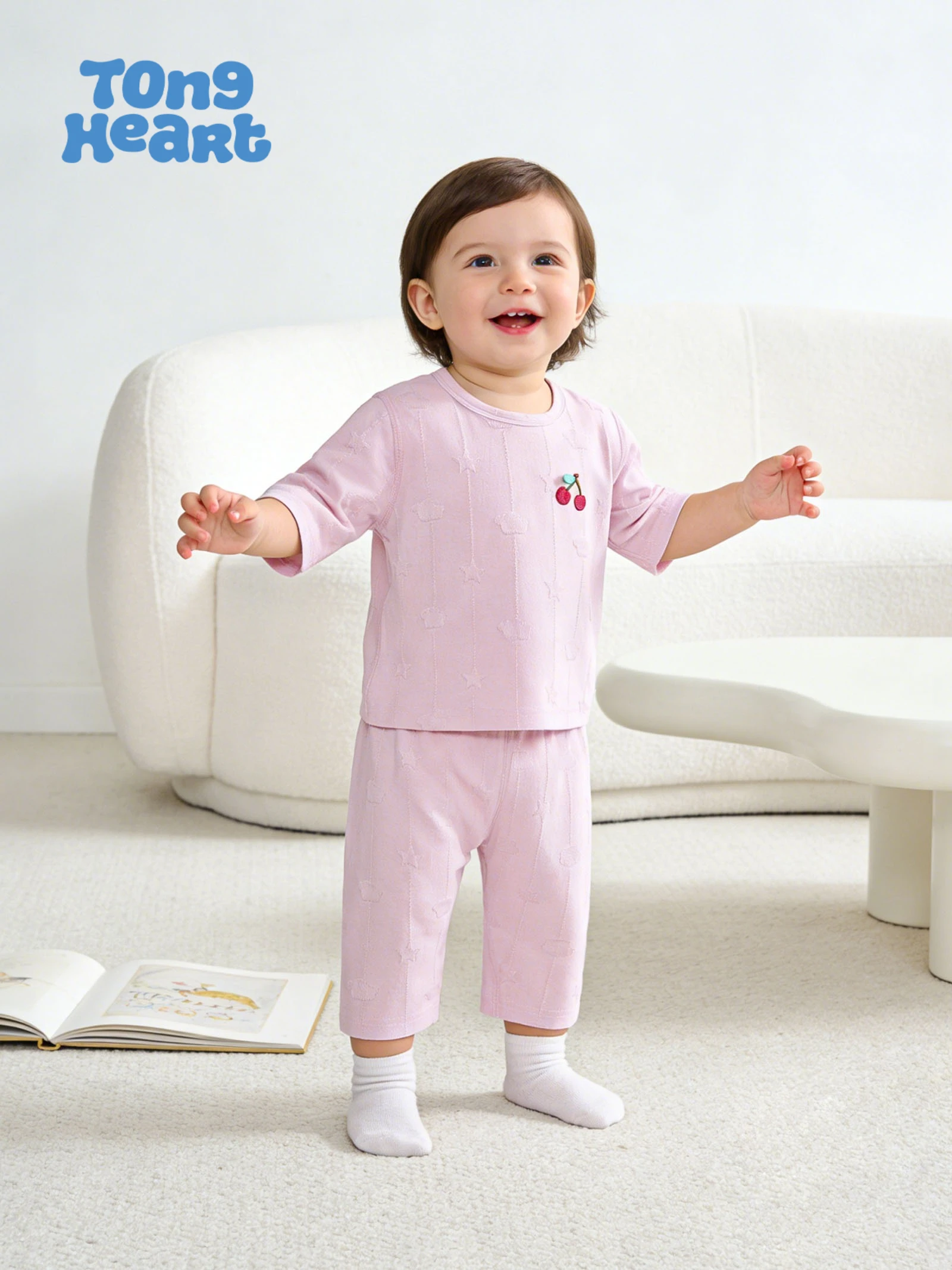 Baby Set, Infant Separates, Lightweight Breathable 9-Inch Pants, Children's Air-Conditioning Outfit for Summer