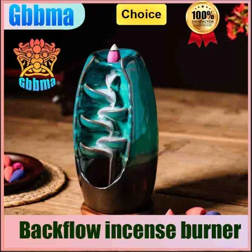 GBBMA Ceramic Backflow incense burner，The smoke is even and smooth, allowing the incense to spread naturally