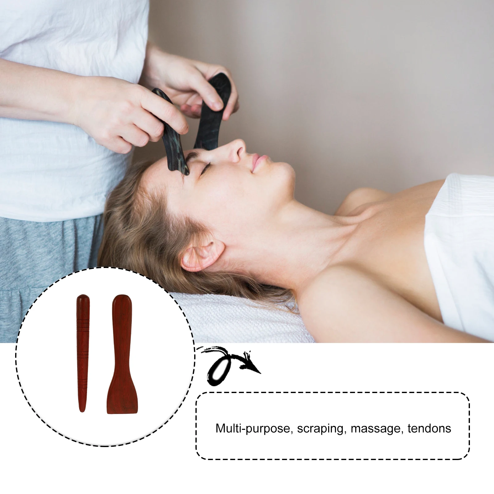 

2Pcs Massage Scraping Plate Vietnamese Face Body Scraper Acupoint Board Tool Shoulder Pain Relief Detox Skin Care