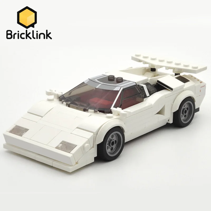 Bricklink Creative Expert Technical Car Lamborghinis Countachs QV 76908 MOC Speed Champion City Vehicle Set Building Blocks Toys