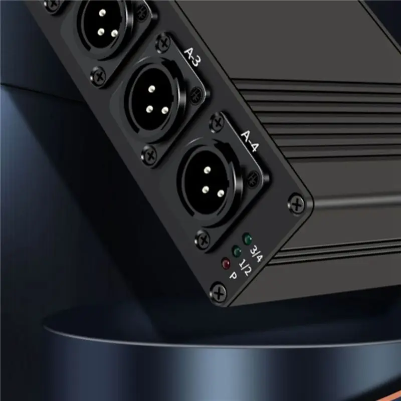 DT22 2X 4 Channels XLR Audio Fiber Optical Extender via SC Fiber Up to 20km - Balanced XLR, EU Plug