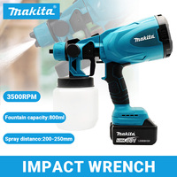 Makita 800ML Electric Spray Gun High Power Cordless Paint Sprayer HVLP Auto Furniture Steel Coating Airbrush