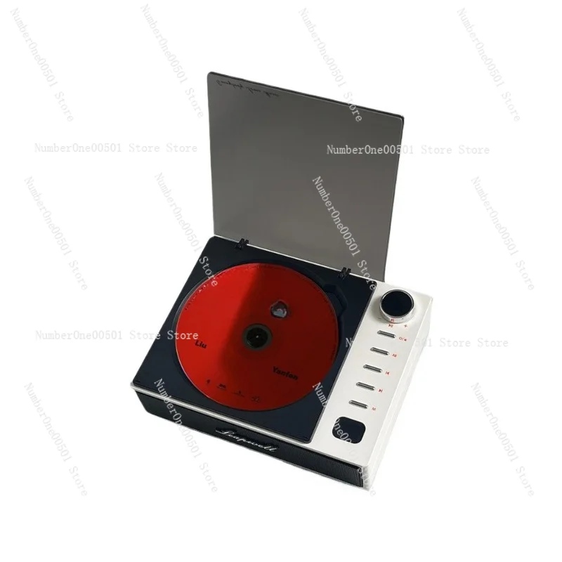 

Retro CD Player Bluetooth Vinyl Record Player Portable Disc Album Player