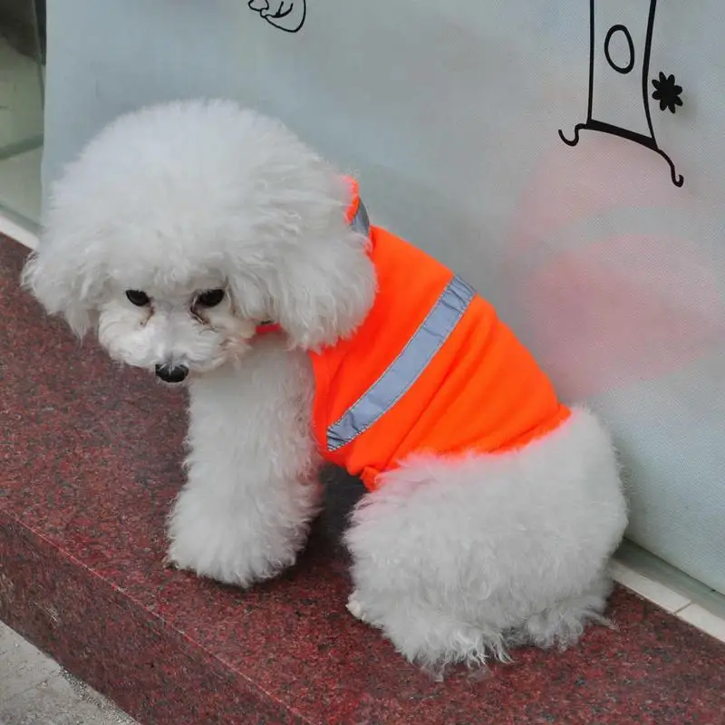 Dog Reflective Vest High Visibility Bright Orange Dog Safety Vest Comfortable Pet Supplies for Hunting Walking Training Outdoor