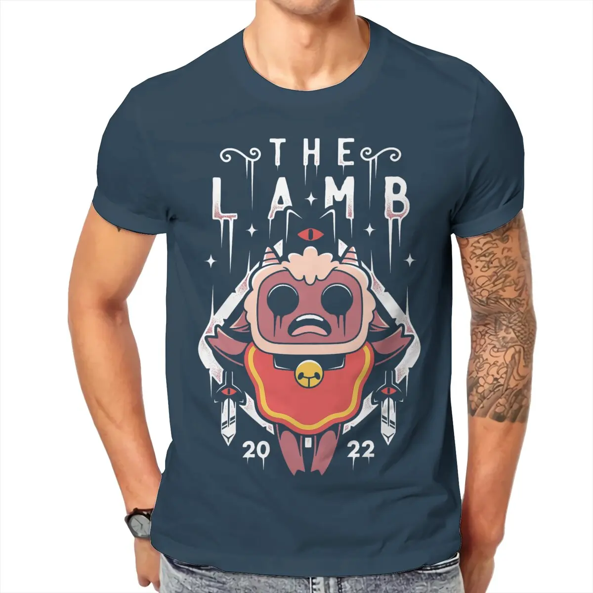 Summer men's and women's casual T-shirts Cult of The Lamb Goat Game The Lamb O neck short sleeve T-shirt Street Clothing S-6XL