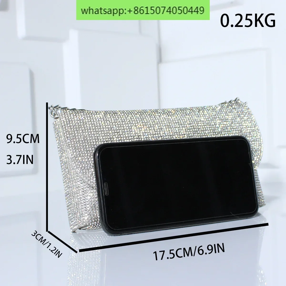 Advanced rhinestone dinner bag factory outlet shiny clutch bag feminine bag