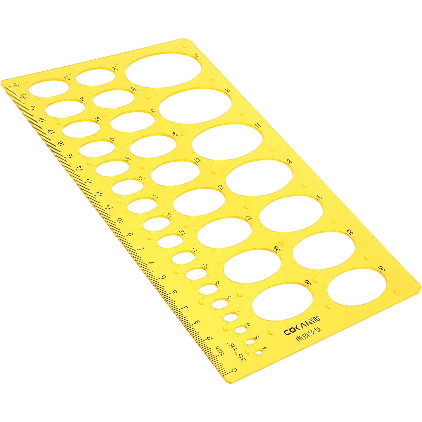 Sturdy MultiJob Ellipse Drawing Rulers Transparent Measuring Templates For Network Technique And Fractional Measurement Orange